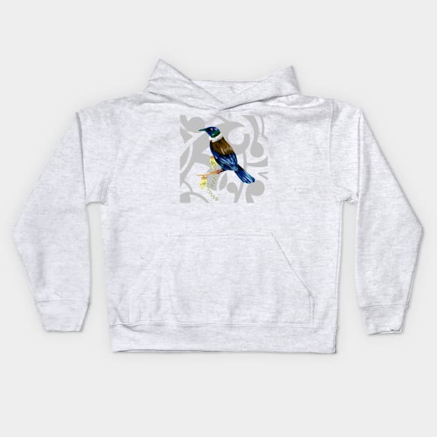 Tui New Zealand Bird Kids Hoodie by mailboxdisco